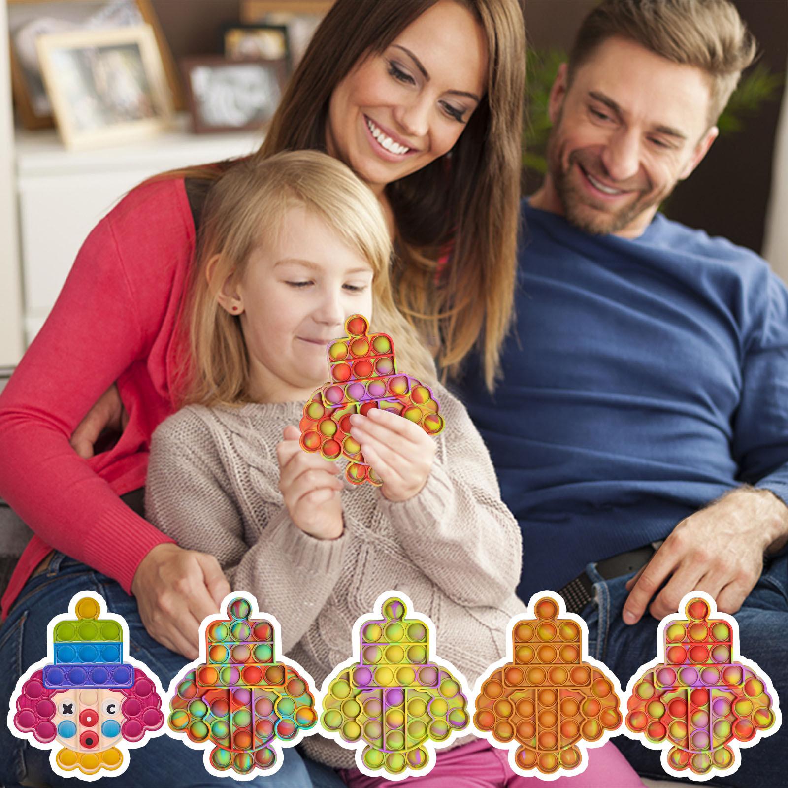 Клоун Push Bubble Сенсорная игрушка для снятия стресса Настольная головоломка Reliver Toy
Клоун Push Bubble Сенсорная игрушка для снятия стресса Настольная головоломка Reliver Toy