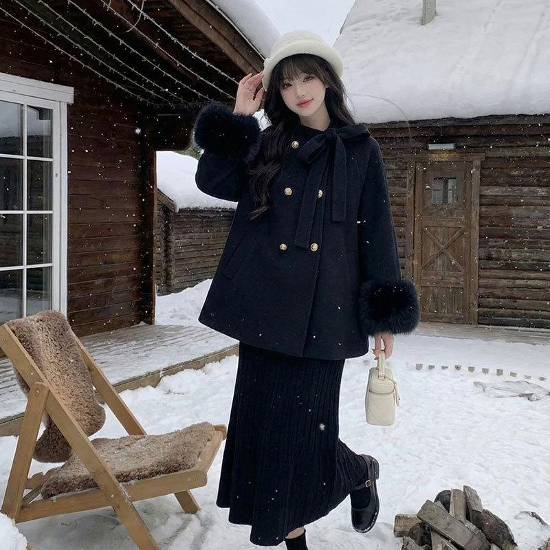 2025 Autumn/Winter French Elegant Black Rich Girl High-Waisted Skirt and Top Set L
2025 Autumn/Winter French Elegant Black Rich Girl High-Waisted Skirt and Top Set L