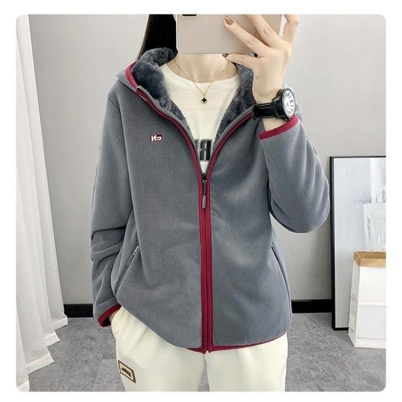 Winter Fleece Jacket Women Hooded Coat Double Layer Plush Thickened Warm Cold Weather Thermal Locking 4XL сірий
Winter Fleece Jacket Women Hooded Coat Double Layer Plush Thickened Warm Cold Weather Thermal Locking 4XL сірий