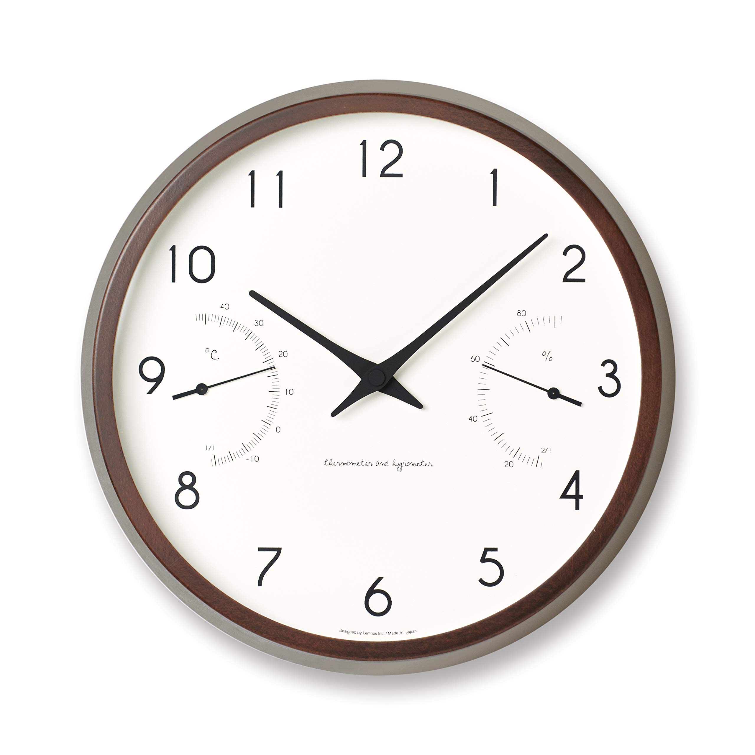 Lemnos Campagne Aile Wall Clock with Thermometer and Wooden Natural Diameter Hygrometer, Analog, Frame, Color, PC17-05 BW, Brown, 29.4cm коричневый
Lemnos Campagne Aile Wall Clock with Thermometer and Wooden Natural Diameter Hygrometer, Analog, Frame, Color, PC17-05 BW, Brown, 29.4cm коричневый