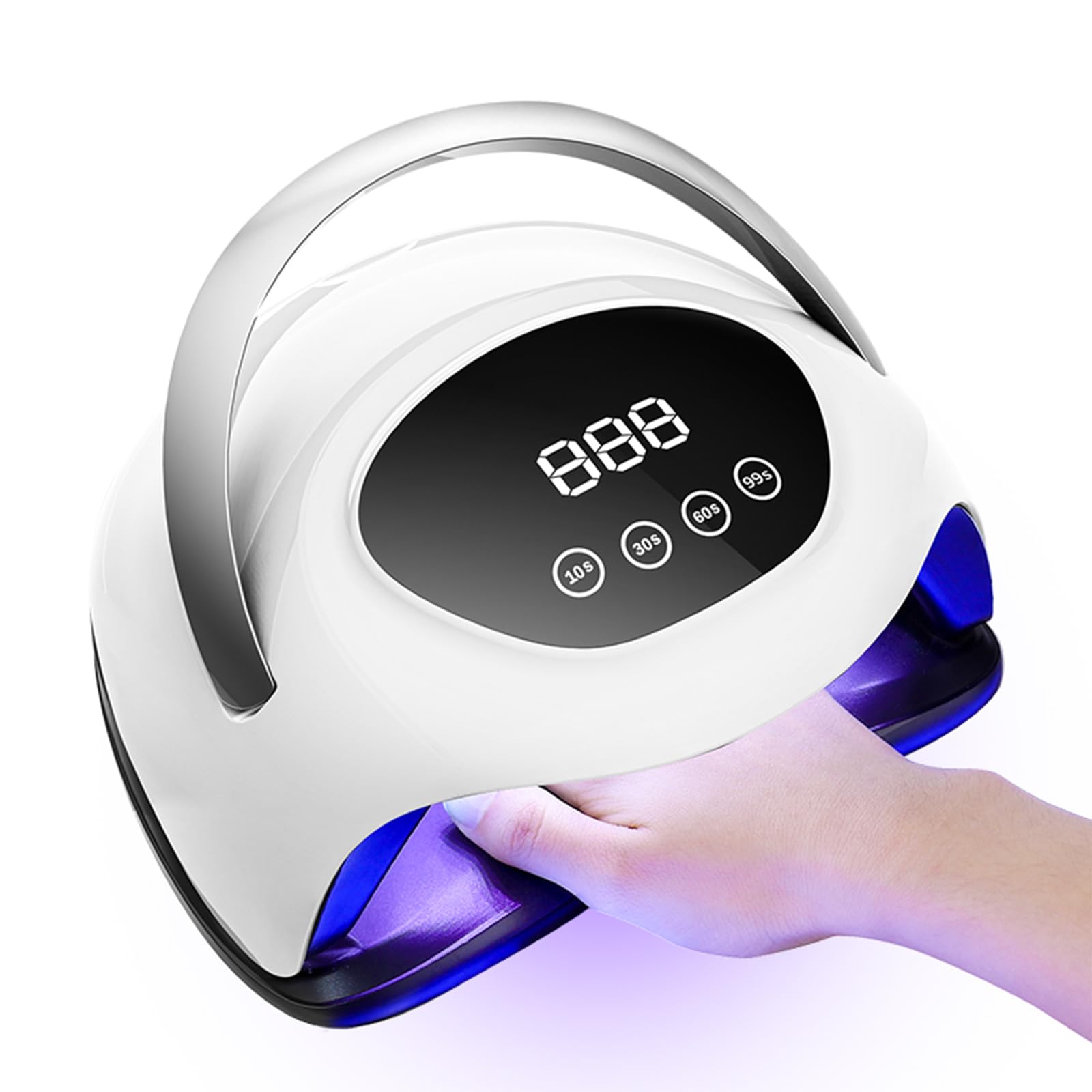 LED UV Nail Light 180W ELEN Studio Gel Nail Resin Curing Light 60LEDs Automatic Sensing Nail Dryer Low Heat Function 4 Timer Resin Light Compatible белый
LED UV Nail Light 180W ELEN Studio Gel Nail Resin Curing Light 60LEDs Automatic Sensing Nail Dryer Low Heat Function 4 Timer Resin Light Compatible белый