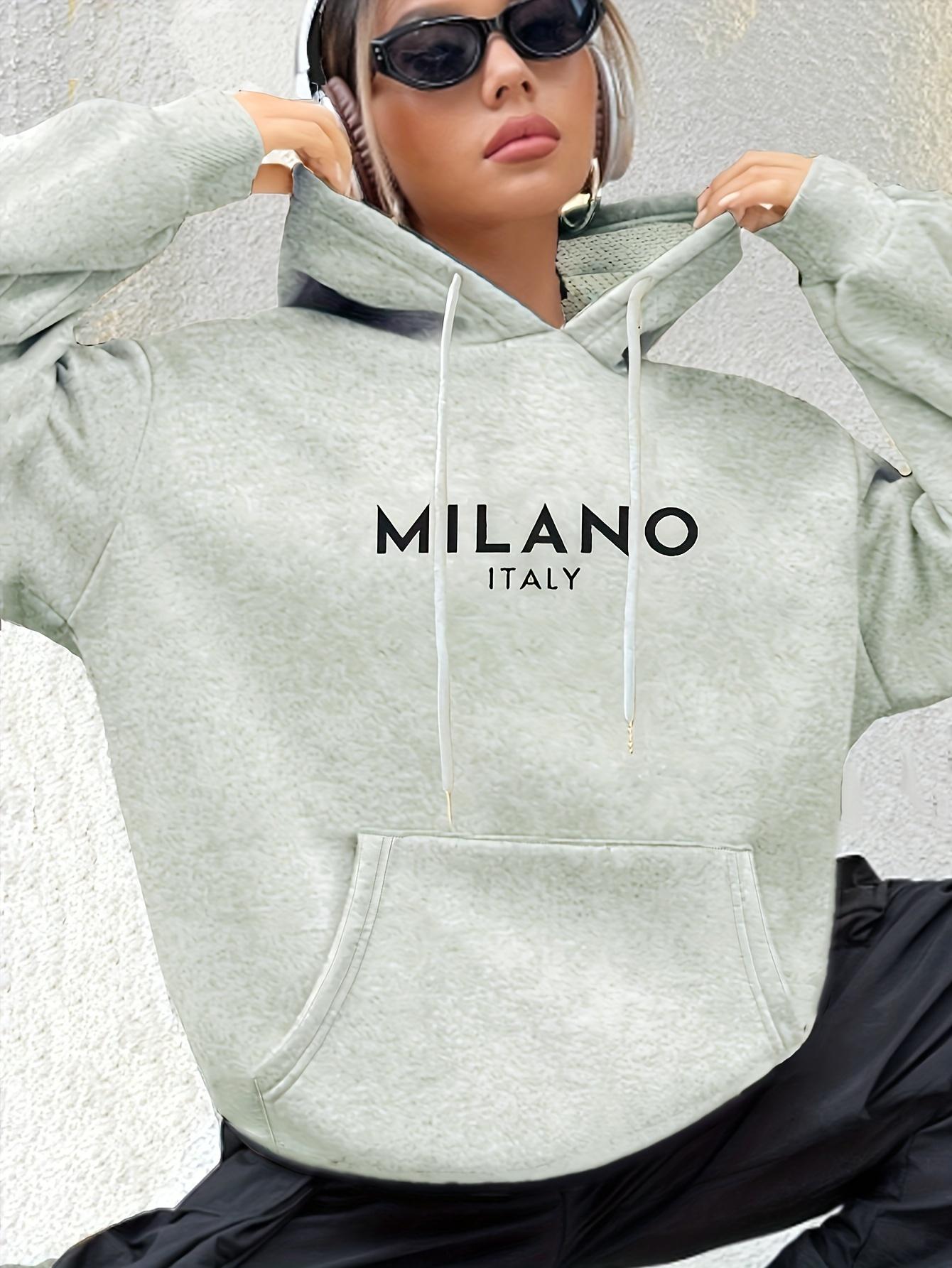 Milano Italy Hoodie for Women Alphabet Print Casual Long Sleeve Sweatshirt with Pocket Fashionable EuropeanTrip Inspired Hooded 3XL
Milano Italy Hoodie for Women Alphabet Print Casual Long Sleeve Sweatshirt with Pocket Fashionable EuropeanTrip Inspired Hooded 3XL