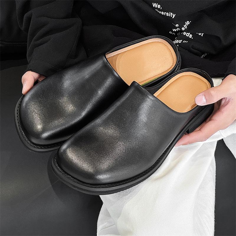 Baotou slippers Boken square head platform casual retro leather shoes Muller shoes couple slippers 91519-91518-J 38
Baotou slippers Boken square head platform casual retro leather shoes Muller shoes couple slippers 91519-91518-J 38