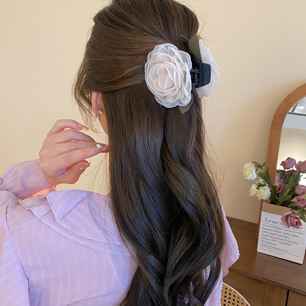 Cloth Flower Hair Claw Ponytail Clip Large Shark Clip Korean Style Rose Hair Clip Female фиолетовый
Cloth Flower Hair Claw Ponytail Clip Large Shark Clip Korean Style Rose Hair Clip Female фиолетовый