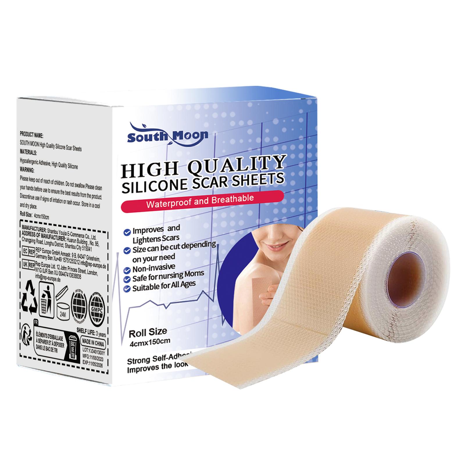 SOUTH MOON Silicone Scar Removal Sheets 4 x 150cm Surgical Scar Treatment Waterproof Breathable Scar Therapy Patches
SOUTH MOON Silicone Scar Removal Sheets 4 x 150cm Surgical Scar Treatment Waterproof Breathable Scar Therapy Patches