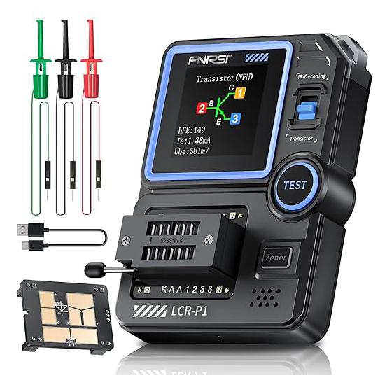 FNIRSI LCR-P1 transistor tester, Mosfet transistor capacitor tester, SMD electronic component tester чорний
FNIRSI LCR-P1 transistor tester, Mosfet transistor capacitor tester, SMD electronic component tester чорний