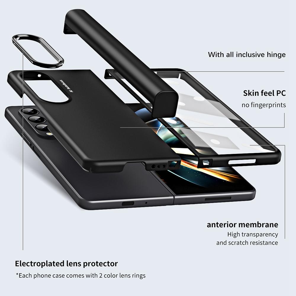 For Samsung Galaxy Z Fold4 5G Anti-drop Folding Phone Case Full Protection Hinge Hard PC Phone Cover with Two Plating Lens Circles Yellow
For Samsung Galaxy Z Fold4 5G Anti-drop Folding Phone Case Full Protection Hinge Hard PC Phone Cover with Two Plating Lens Circles Yellow