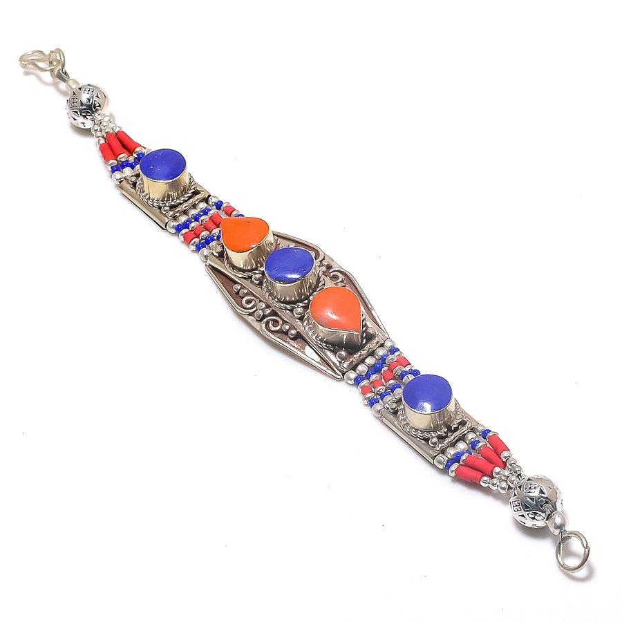 Браслет из серебра 925 пробы с натуральным лазуритом и кораллом 7-8 дюймов B9Y89
Браслет из серебра 925 пробы с натуральным лазуритом и кораллом 7-8 дюймов B9Y89
