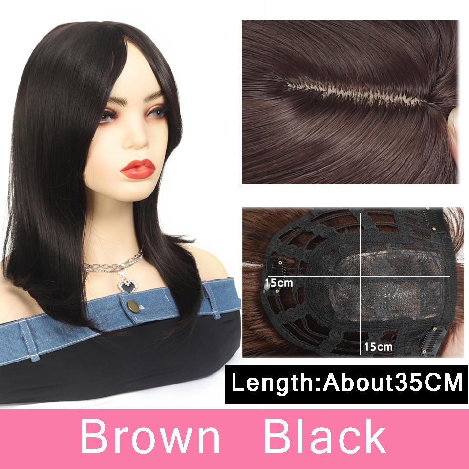 Натуральные синтетические накладные волосы коричневого, черного цвета для женщин, топпер с челкой средней части, на заколке для наращивания волос для женщин
Натуральные синтетические накладные волосы коричневого, черного цвета для женщин, топпер с челкой средней части, на заколке для наращивания волос для женщин