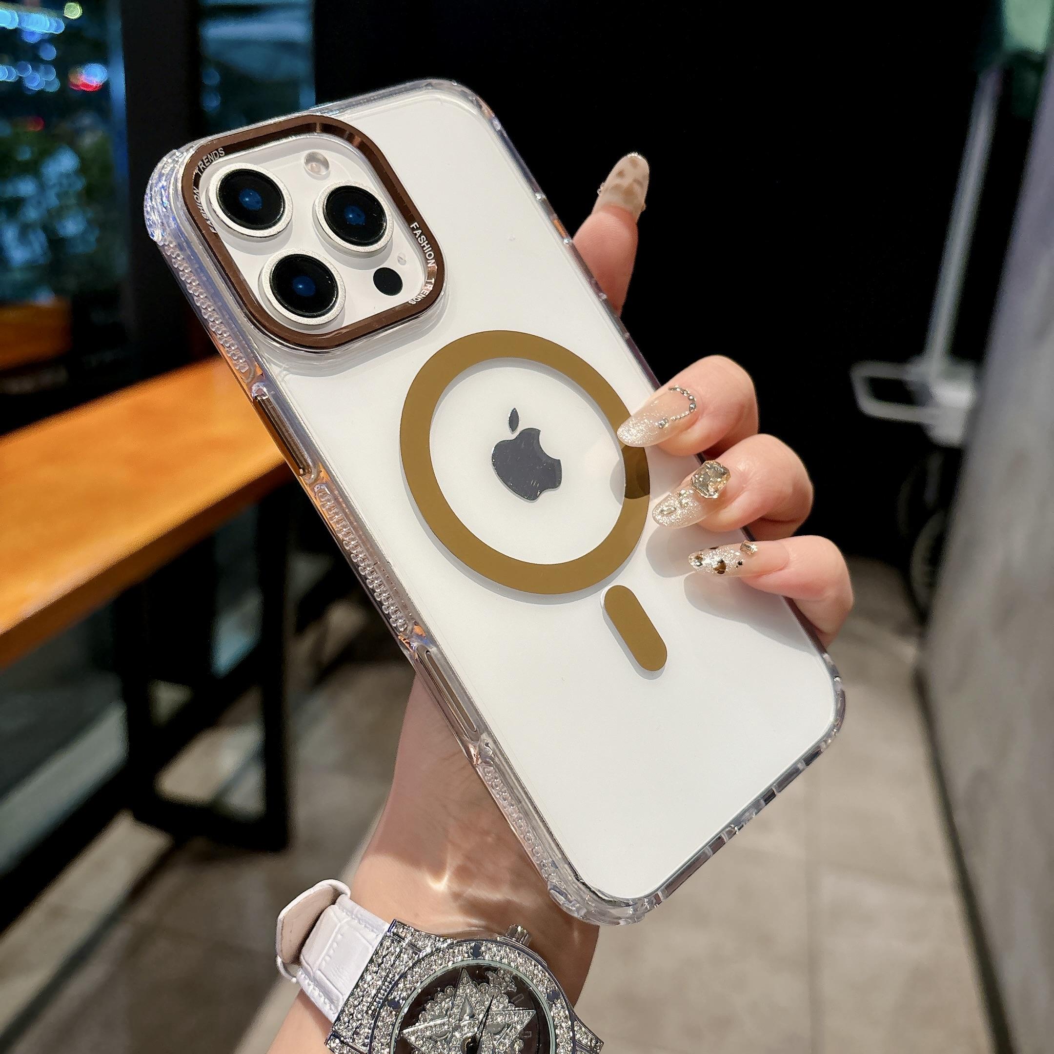 For iPhone 16 Pro Magnetic Case PC TPU Shockproof Protection Phone Cover Compatible with Magsafe Transparent Blue
For iPhone 16 Pro Magnetic Case PC TPU Shockproof Protection Phone Cover Compatible with Magsafe Transparent Blue