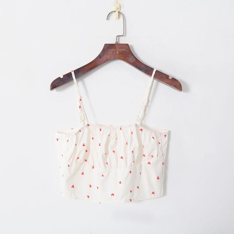 2023 Summer Women s Clothing Fashion K-style Fresh Heart Printing Elastic Neckline Bandeau Slim-Fit Short Camisole White Heart S
2023 Summer Women s Clothing Fashion K-style Fresh Heart Printing Elastic Neckline Bandeau Slim-Fit Short Camisole White Heart S
