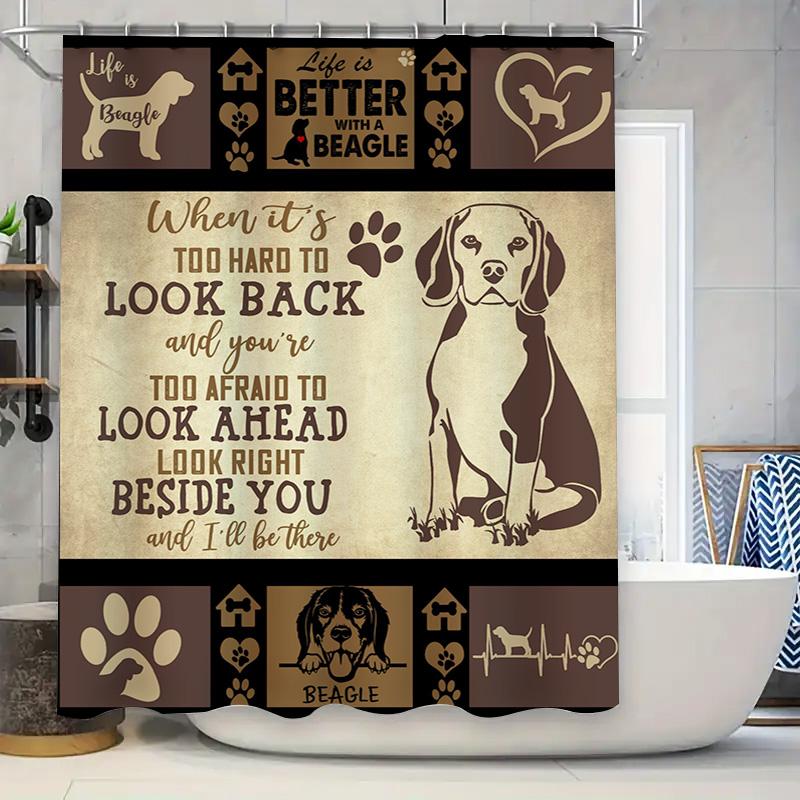 Beagle Shower Curtain Dog Lovers Decor, Pet Home Accessories, Bathroom Wall Art With Quote Available In Various Sizes W60H190(CM)-1 Pcs
Beagle Shower Curtain Dog Lovers Decor, Pet Home Accessories, Bathroom Wall Art With Quote Available In Various Sizes W60H190(CM)-1 Pcs