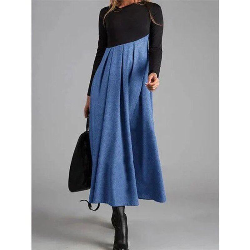 2025 Independent Brand Autumn and Winter New Amazon Woolen Dress with Contrasting Color V-Neck Long Sleeves and Flared Hem Dress Light Blue S
2025 Independent Brand Autumn and Winter New Amazon Woolen Dress with Contrasting Color V-Neck Long Sleeves and Flared Hem Dress Light Blue S