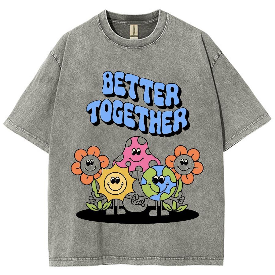 Flowers Print Women s T-Shirt Washed Fabric Oversized High Quality Half Sleeve Casual Design Cute Style Top Student Tees S
Flowers Print Women s T-Shirt Washed Fabric Oversized High Quality Half Sleeve Casual Design Cute Style Top Student Tees S