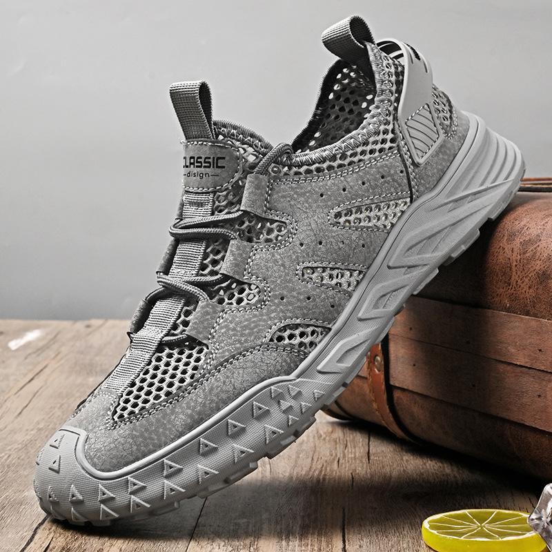 Mesh shoes men s 2025 summer leather hollow breathable sandals men s soft sole lightweight bag head outdoor sports and leisure shoes 38
Mesh shoes men s 2025 summer leather hollow breathable sandals men s soft sole lightweight bag head outdoor sports and leisure shoes 38
