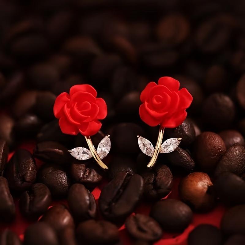 New Red Rose Earrings, Exquisite and Elegant Rose Flower Earrings, New and Stylish Versatile Earrings красный
New Red Rose Earrings, Exquisite and Elegant Rose Flower Earrings, New and Stylish Versatile Earrings красный