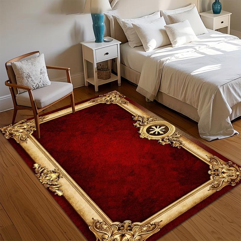 European Retro Red Living Room Rug Modern Chinese Style Bedroom Decor Non-slip Washable Carpet Mat for Lounge Light Luxury Décor 40x60CM
European Retro Red Living Room Rug Modern Chinese Style Bedroom Decor Non-slip Washable Carpet Mat for Lounge Light Luxury Décor 40x60CM