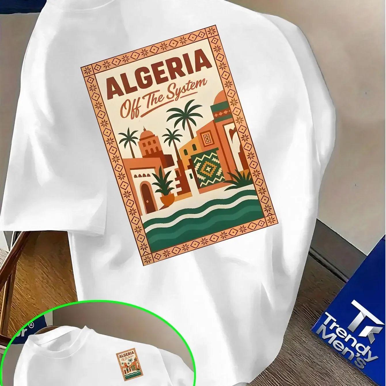Mens Pink Algerian Pattern Tshirt Bold Algeria Text and Desert City Landscape Design Lightweight Summer Tshirt XL
Mens Pink Algerian Pattern Tshirt Bold Algeria Text and Desert City Landscape Design Lightweight Summer Tshirt XL