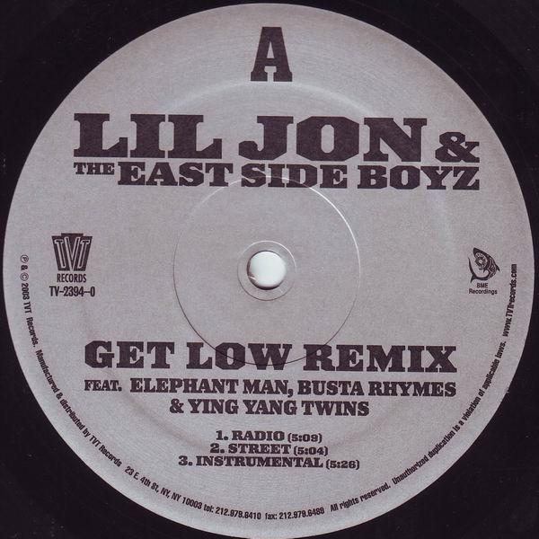 12inch Record LIL JON, EAST SIDE BOYZ, ELEPHANT M - Get Low Remix TVT23941 TVT 2003 US Reggae, Ska & Dub
12inch Record LIL JON, EAST SIDE BOYZ, ELEPHANT M - Get Low Remix TVT23941 TVT 2003 US Reggae, Ska & Dub
