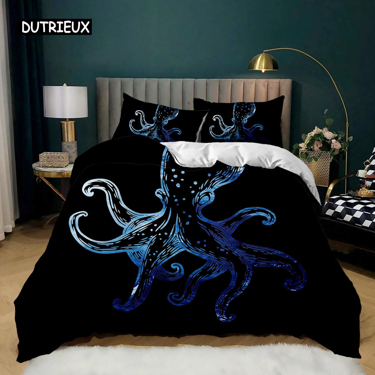 Octopus Comforter Cover Sealife Bed Linen Kit Ocean Animal Comforter Cover Teens Adults Double Size Queen Dimension King Size Size Sturdy Polyester EU single(135x200cm)
Octopus Comforter Cover Sealife Bed Linen Kit Ocean Animal Comforter Cover Teens Adults Double Size Queen Dimension King Size Size Sturdy Polyester EU single(135x200cm)