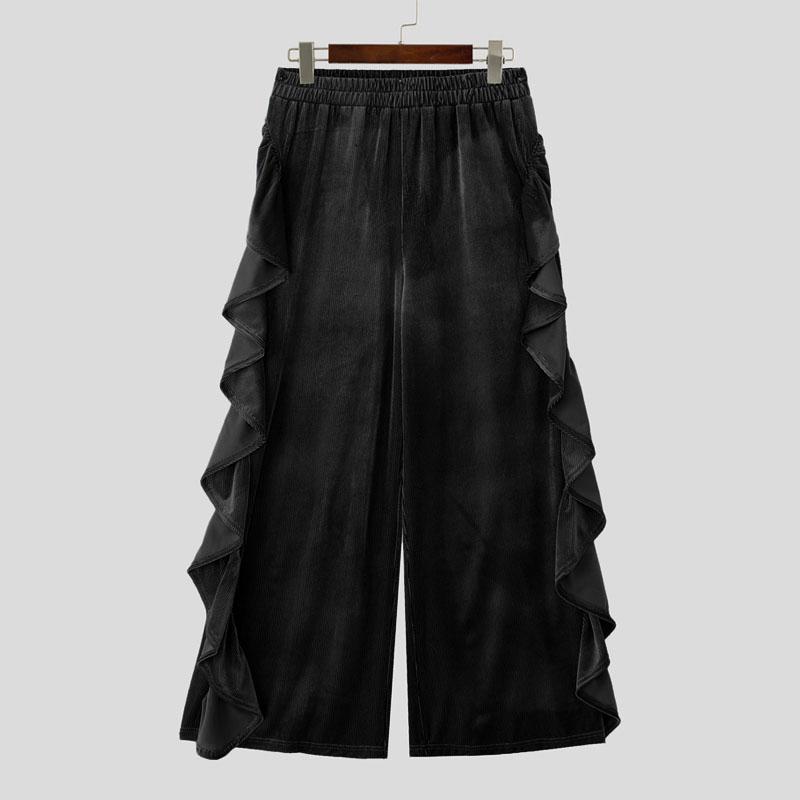 INCERUN Winter Men Casual Loose Elastic Waist Ruffled Velvet Long Pants Trousers S чёрный
INCERUN Winter Men Casual Loose Elastic Waist Ruffled Velvet Long Pants Trousers S чёрный