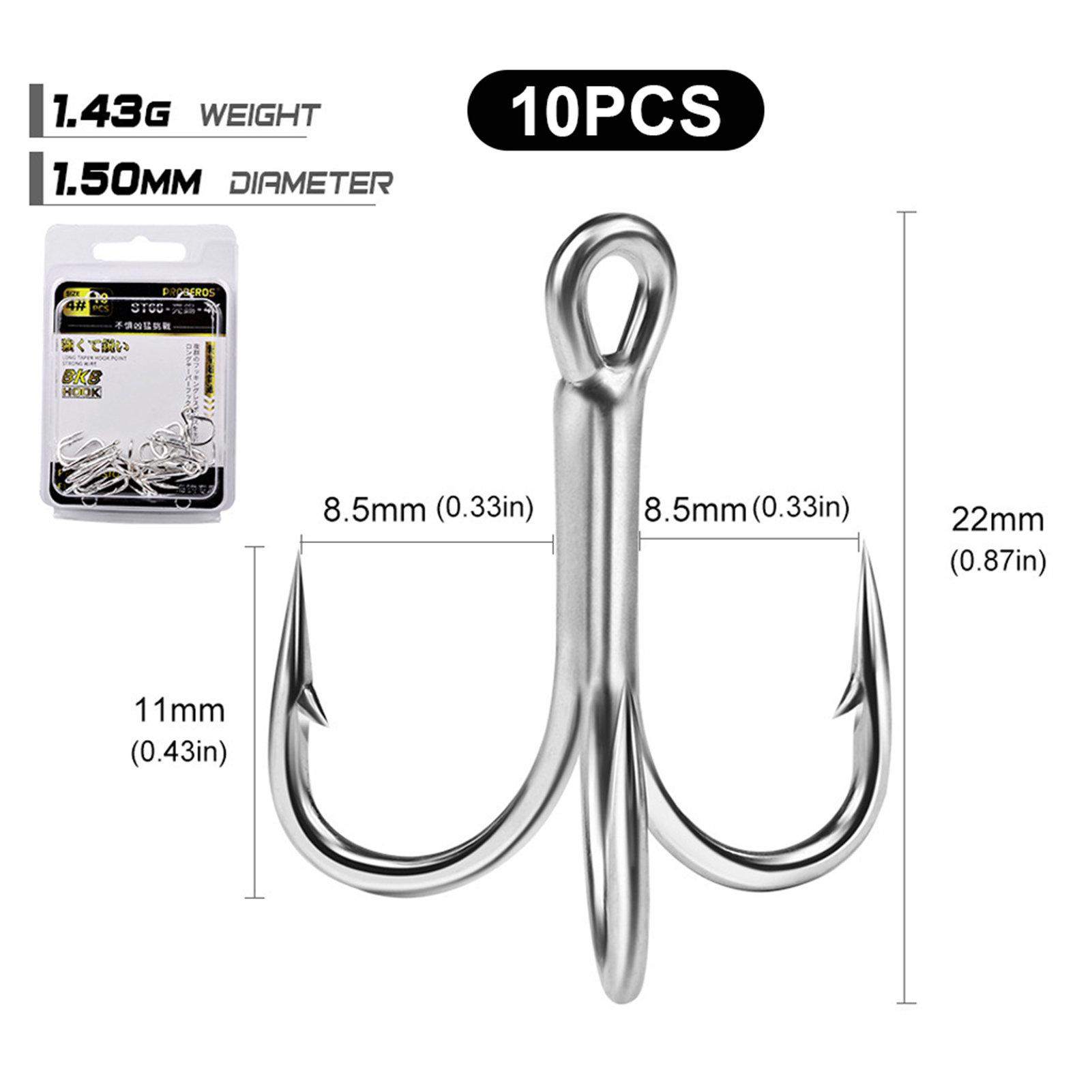 10pcs 4X Strong Treble Hooks Saltwater Freshwater Fishing Hooks with 4X Enhanced Anti-Rust & Sharpness
10pcs 4X Strong Treble Hooks Saltwater Freshwater Fishing Hooks with 4X Enhanced Anti-Rust & Sharpness