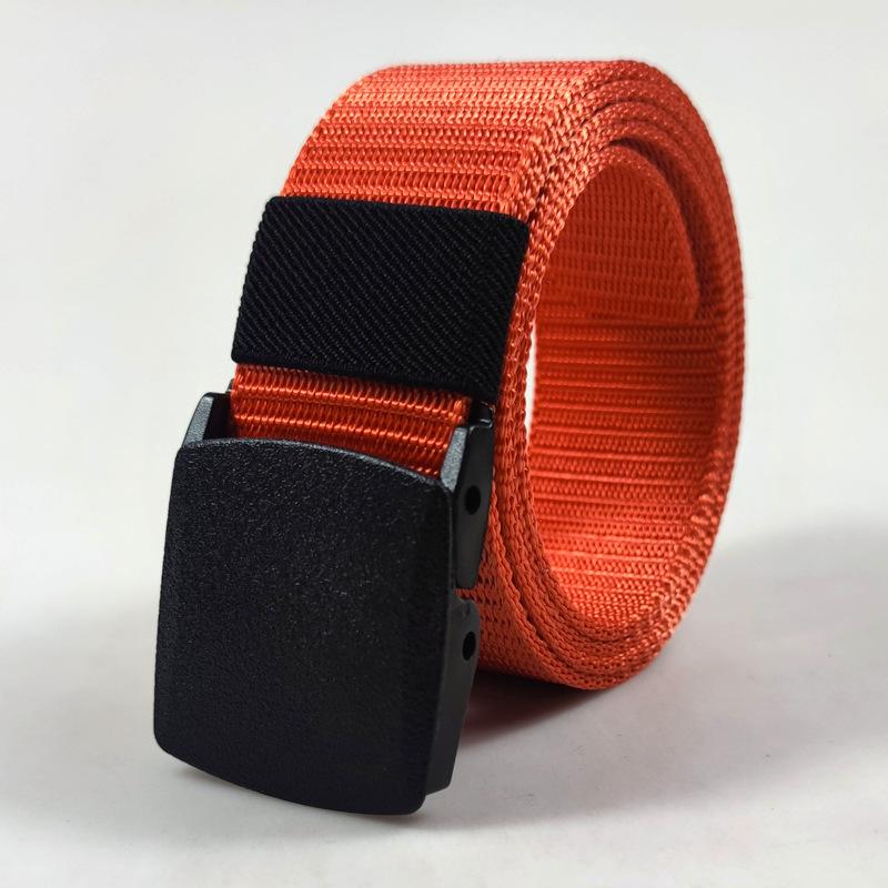 New Unisex Nylon Canvas Breathable Military Tactical Men Waist Belt with Plastic and Metal Black Buckle Orange Belts for Women 3.8cmX120cm
New Unisex Nylon Canvas Breathable Military Tactical Men Waist Belt with Plastic and Metal Black Buckle Orange Belts for Women 3.8cmX120cm
