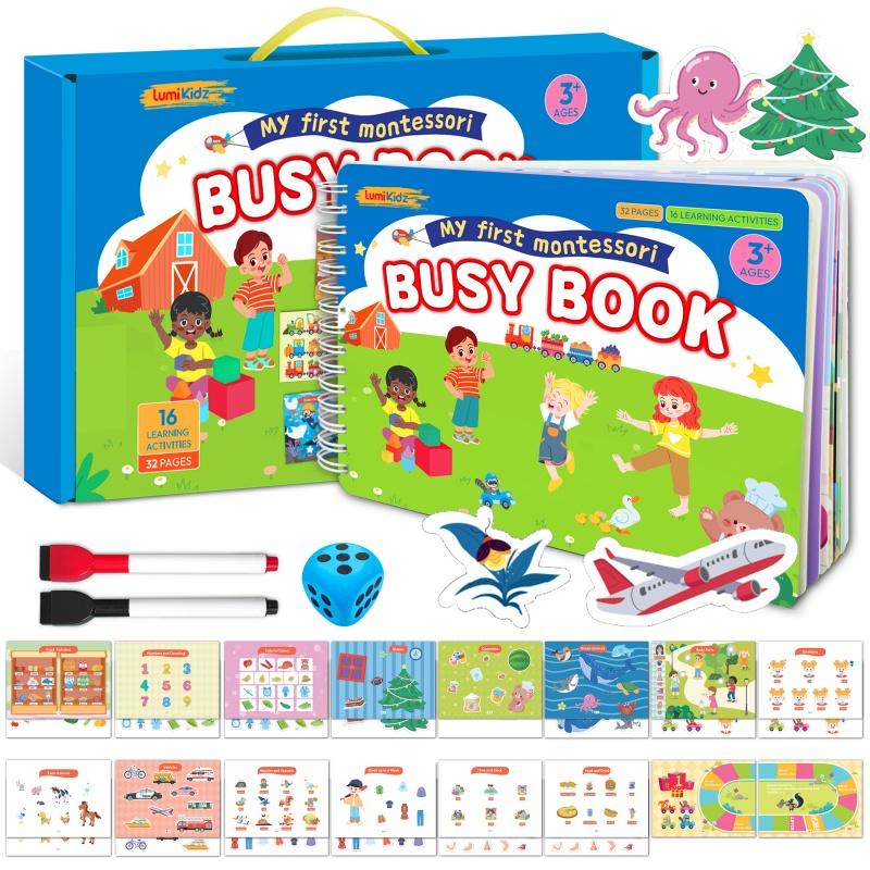 Busy Book for Kids Montessori Baby Busy book My First Quiet Book Paste Early Learning Education Toy Children Toy Babies 2 3 Year
Busy Book for Kids Montessori Baby Busy book My First Quiet Book Paste Early Learning Education Toy Children Toy Babies 2 3 Year