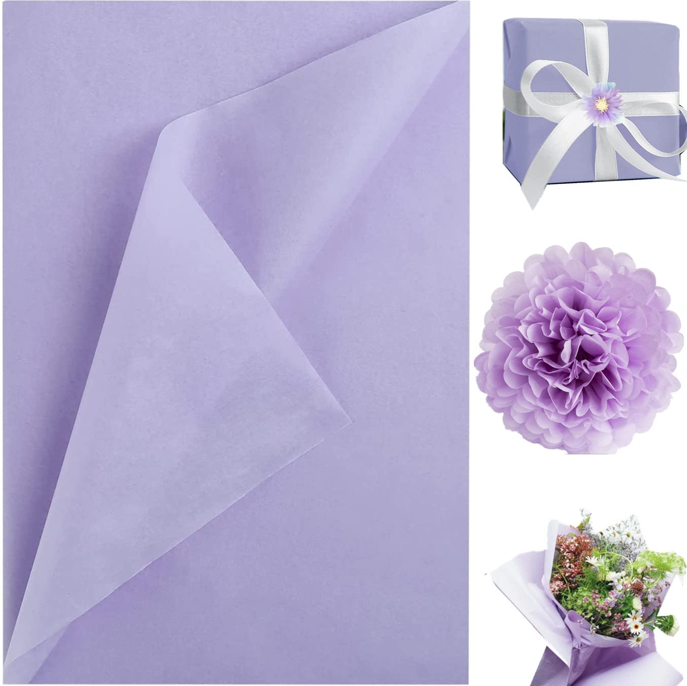 NALER Tissue Paper Purple 60 Sheets Wrapping Paper Wrapping Paper for Crafts Present Paper Art 3550см фіолетовий
NALER Tissue Paper Purple 60 Sheets Wrapping Paper Wrapping Paper for Crafts Present Paper Art 3550см фіолетовий