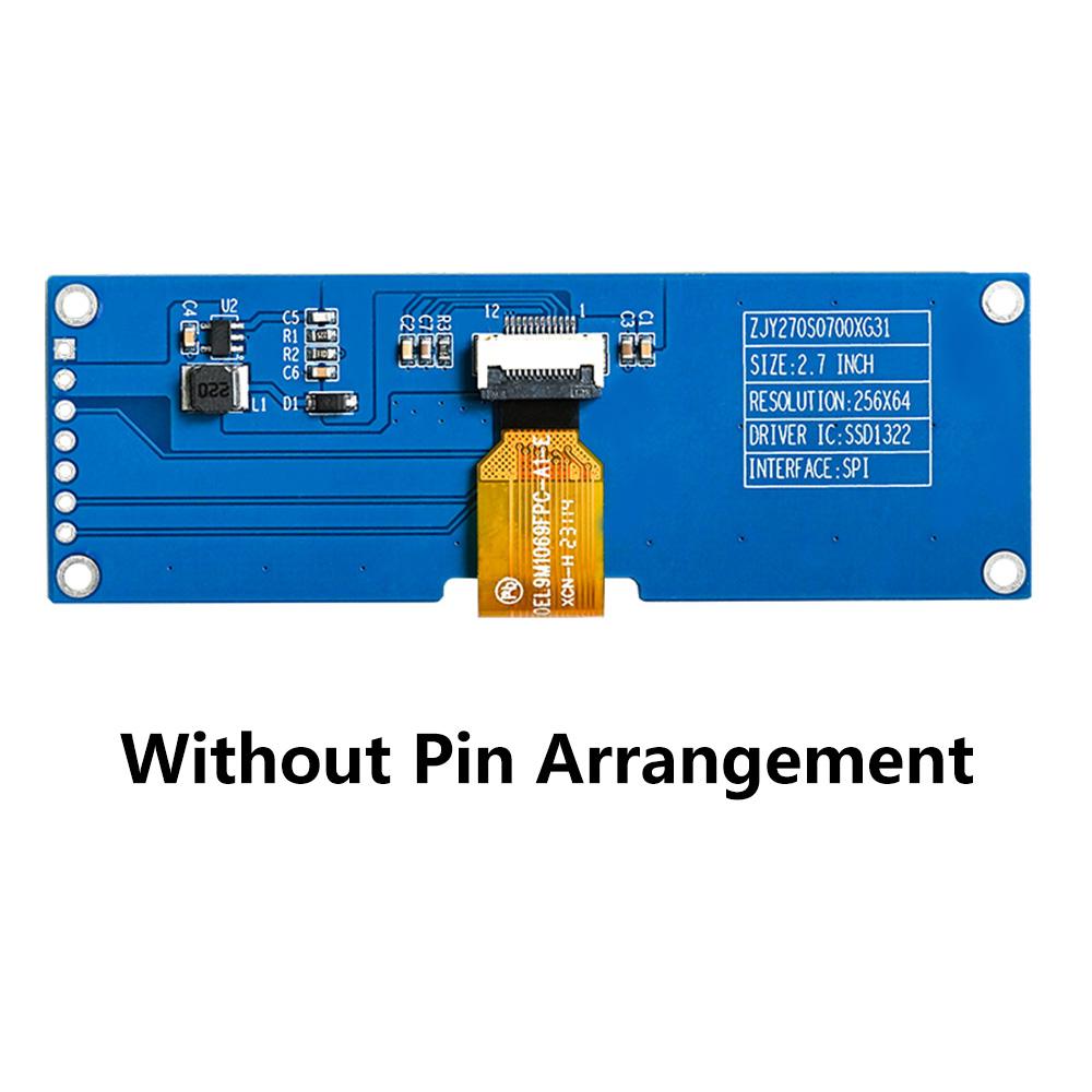2.7 Inch OLED Monochrome LCD Display Module 256*64 Supports SPI 7Pin SSD1322 DC 3.3V With Pins Soldered / No Pins
2.7 Inch OLED Monochrome LCD Display Module 256*64 Supports SPI 7Pin SSD1322 DC 3.3V With Pins Soldered / No Pins
