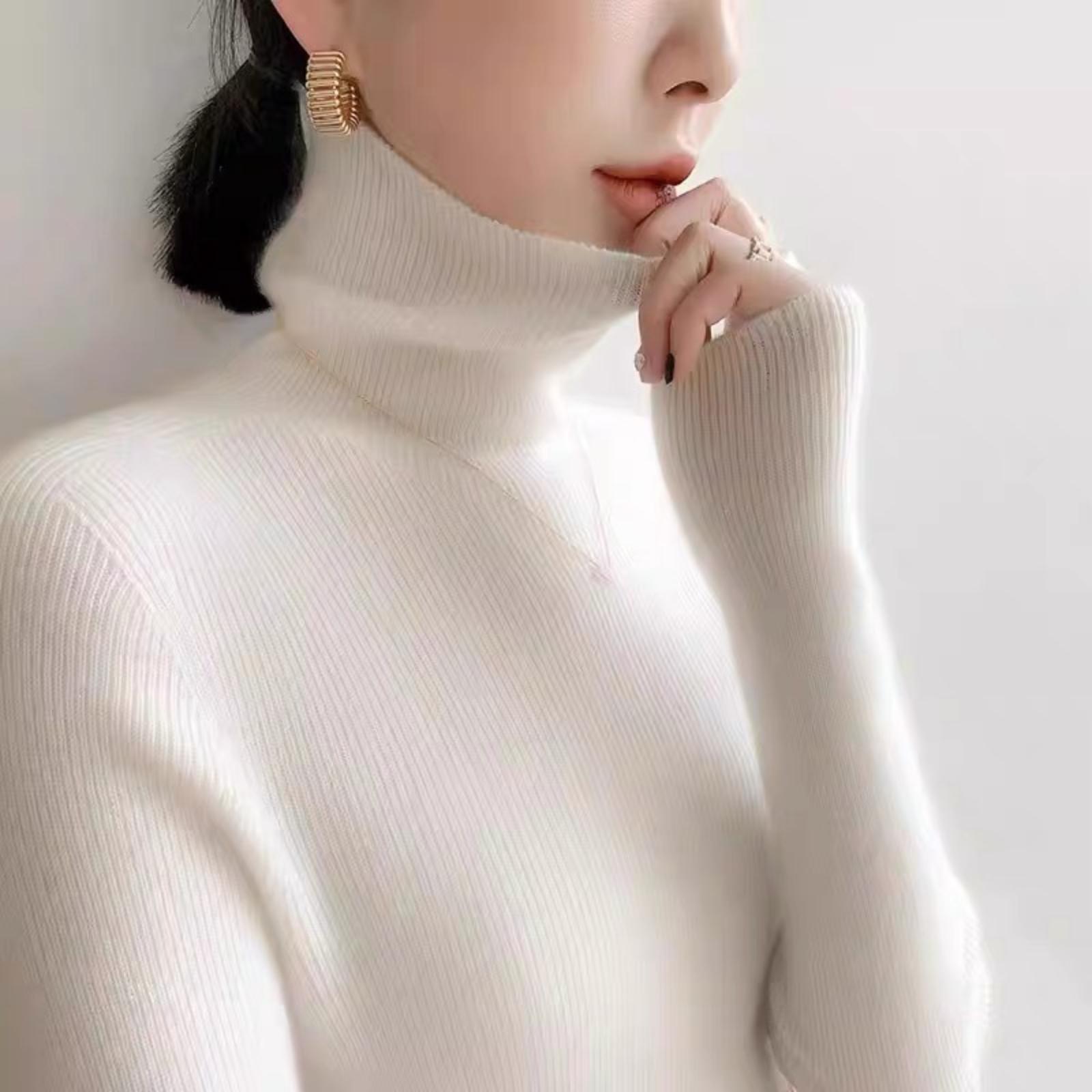 Women s Knitted Sweater Turtleneck Bottoming Sweater Slim Fit Knitted Top One Size білий
Women s Knitted Sweater Turtleneck Bottoming Sweater Slim Fit Knitted Top One Size білий