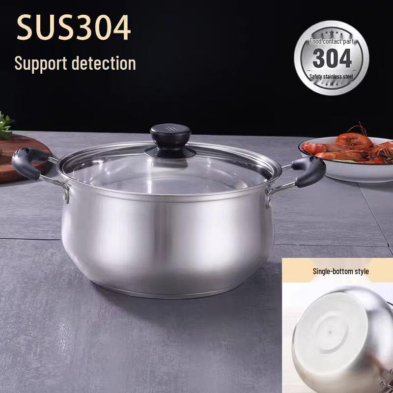 28cm 304 Stainless Steel Double-Ear Soup & Milk Pot
28cm 304 Stainless Steel Double-Ear Soup & Milk Pot