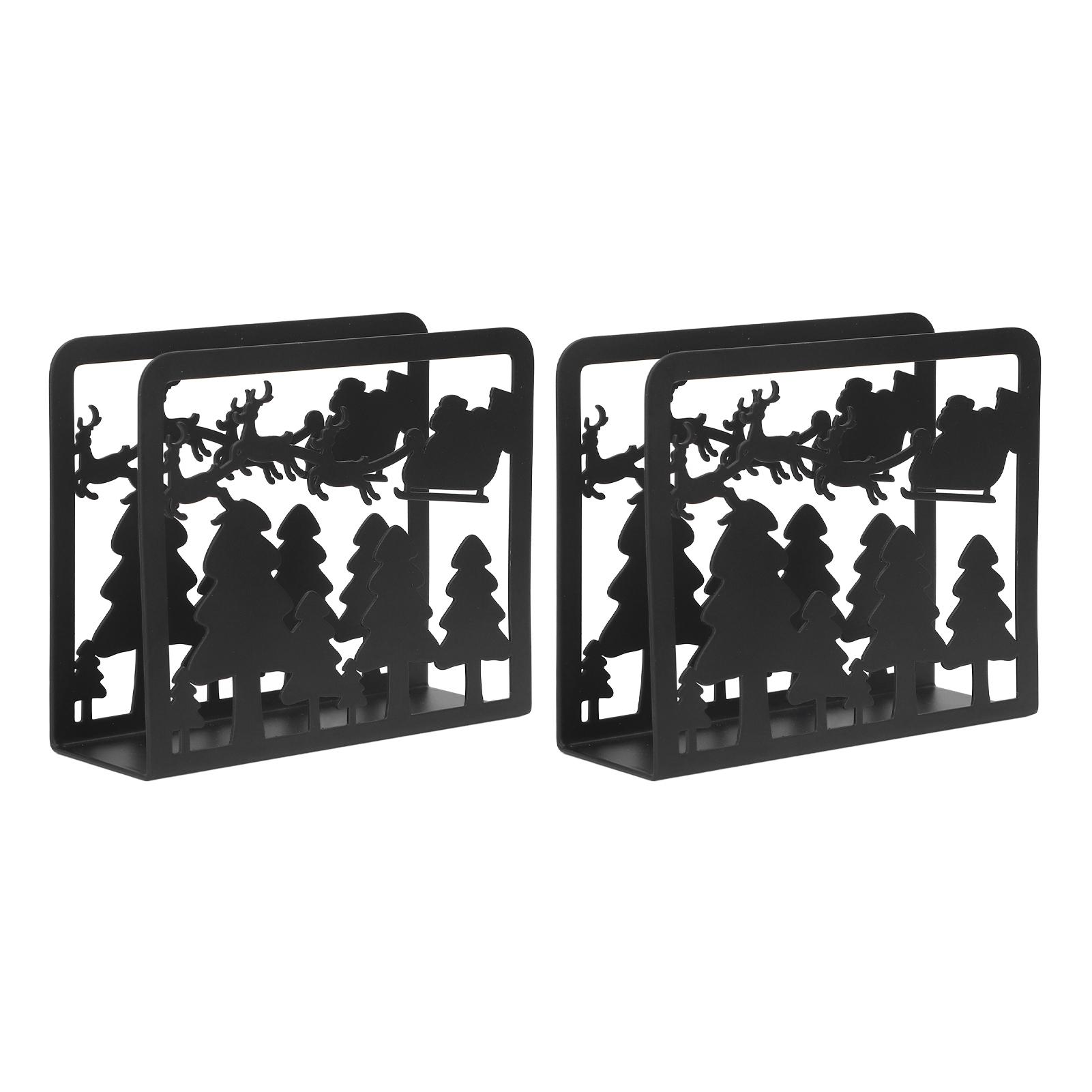 2 шт. Держатель для салфеток Черный Рождественская тематика Нержавеющая сталь Гальваническое покрытие Кухонный держатель для салфеток для
2 шт. Держатель для салфеток Черный Рождественская тематика Нержавеющая сталь Гальваническое покрытие Кухонный держатель для салфеток для