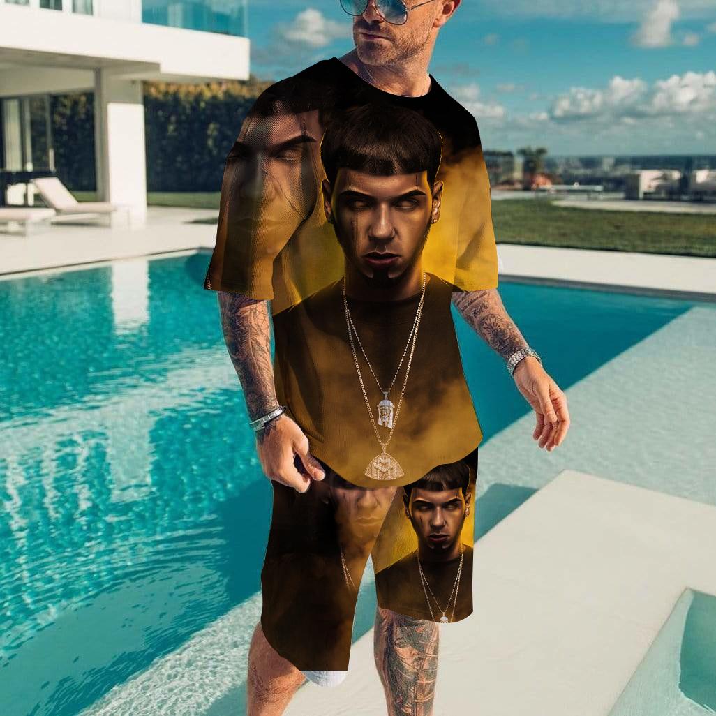 Men T-shirt Sets Rapper Anuel AA 3D Print Fashion Tracksuit T Shirts Shorts 2 Pieces Male Streetwear Oversized Suits Sportswear S
Men T-shirt Sets Rapper Anuel AA 3D Print Fashion Tracksuit T Shirts Shorts 2 Pieces Male Streetwear Oversized Suits Sportswear S