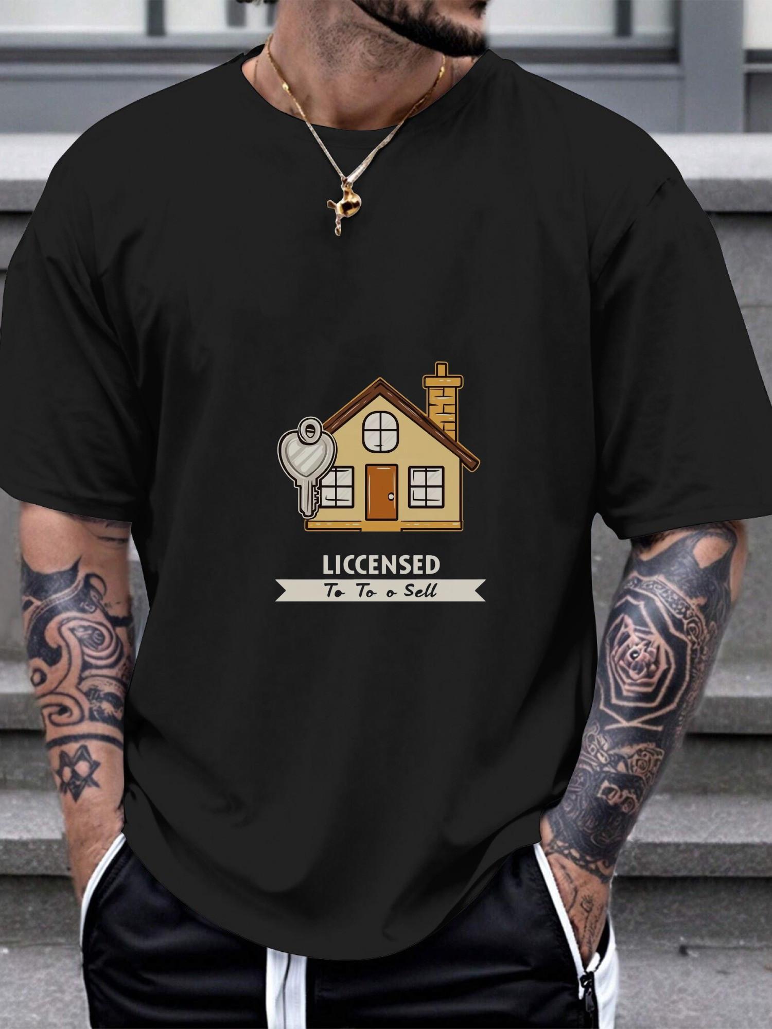 1pc Licensed to Sell House Keys Graphic T-shirt - 180g Cotton Crew Neck Short Sleeve Tee with Single-Sided Print M
1pc Licensed to Sell House Keys Graphic T-shirt - 180g Cotton Crew Neck Short Sleeve Tee with Single-Sided Print M