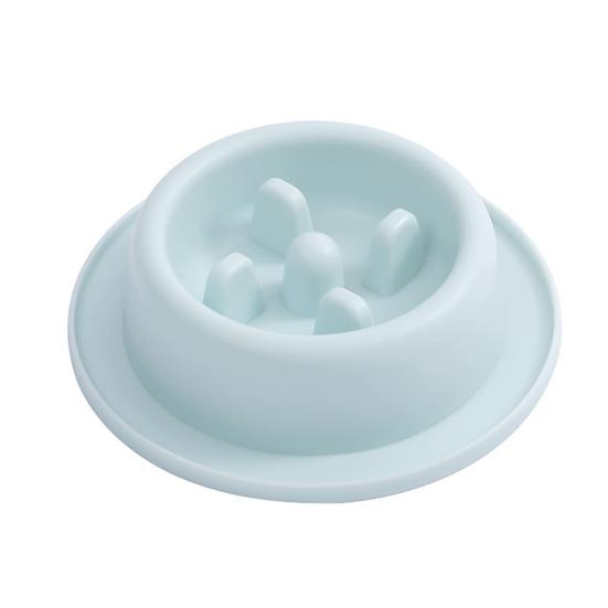 Миска для кормления домашних животных, нескользящая, легко чистится, безопасная, против удушья, для кошек и собак, миска для медленной еды, товары для домашних животных синий