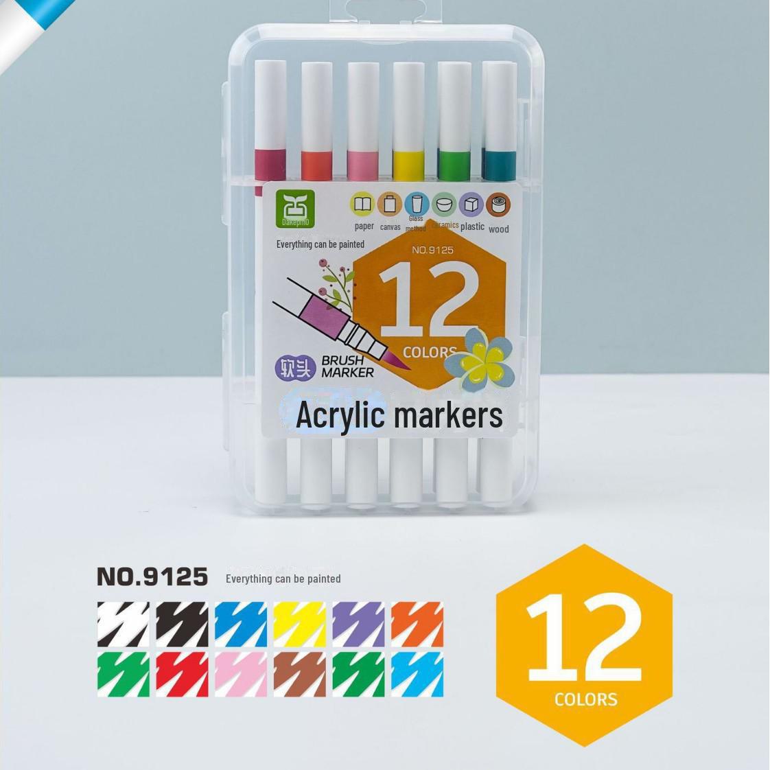 Набір водостійких акрилових маркерів для графіті Dakepinchuang 60 кольорів для студентів - м який наконечник
Набір водостійких акрилових маркерів для графіті Dakepinchuang 60 кольорів для студентів - м який наконечник