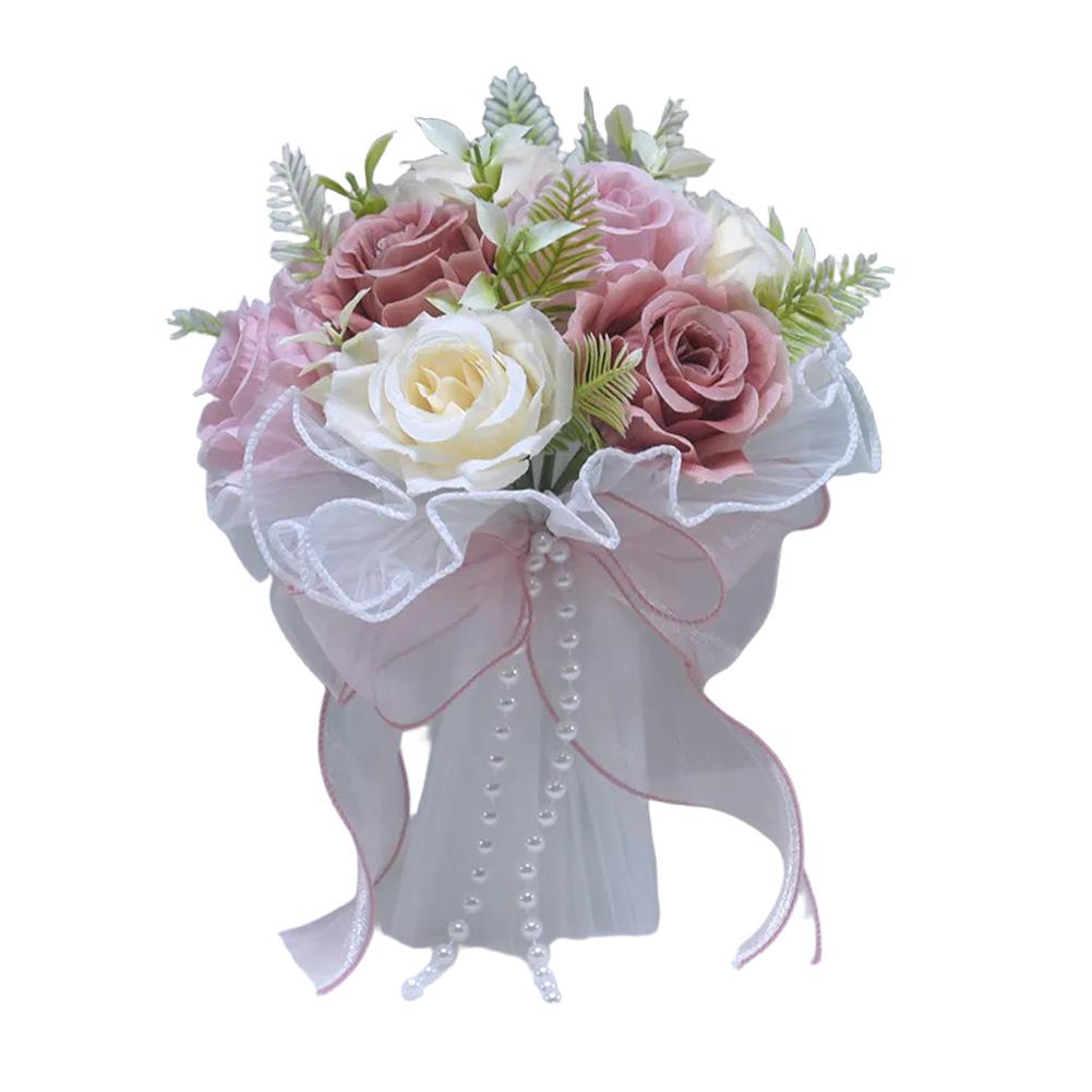 Bride Bridesmaid Bouquet Elegant Rose Bouquet Pearl-Decorated Handheld Bridal Bouquet For Outdoor Wedding Wedding Supplies
Bride Bridesmaid Bouquet Elegant Rose Bouquet Pearl-Decorated Handheld Bridal Bouquet For Outdoor Wedding Wedding Supplies
