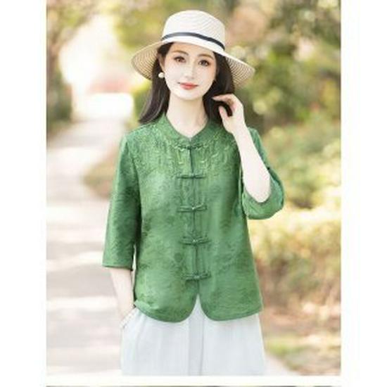 Summer New Stylish Seven-Sleeve Chinese Style Shirt for Middle-Aged Women 3XL зелений
Summer New Stylish Seven-Sleeve Chinese Style Shirt for Middle-Aged Women 3XL зелений