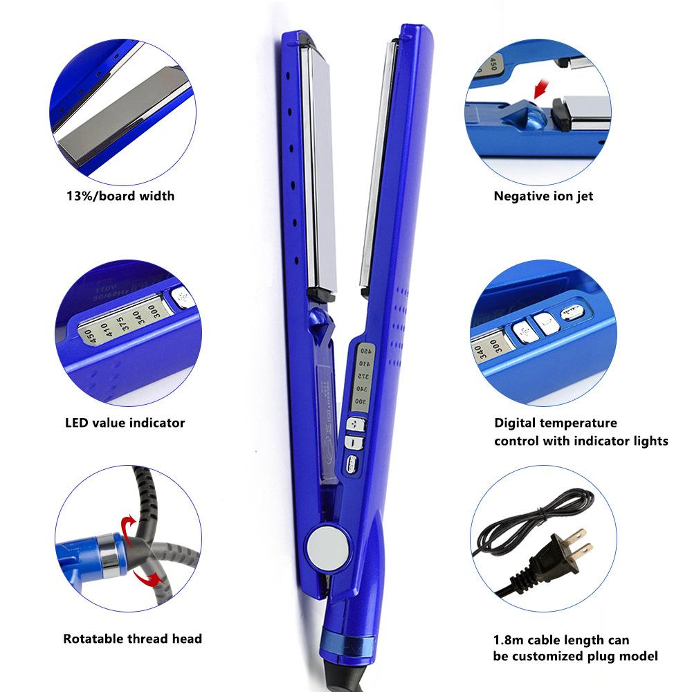 Новая широкая средняя пластина Splint Blue Negative Ion 5-скоростной выпрямитель с регулировкой температуры Wide version, European standard
Новая широкая средняя пластина Splint Blue Negative Ion 5-скоростной выпрямитель с регулировкой температуры Wide version, European standard