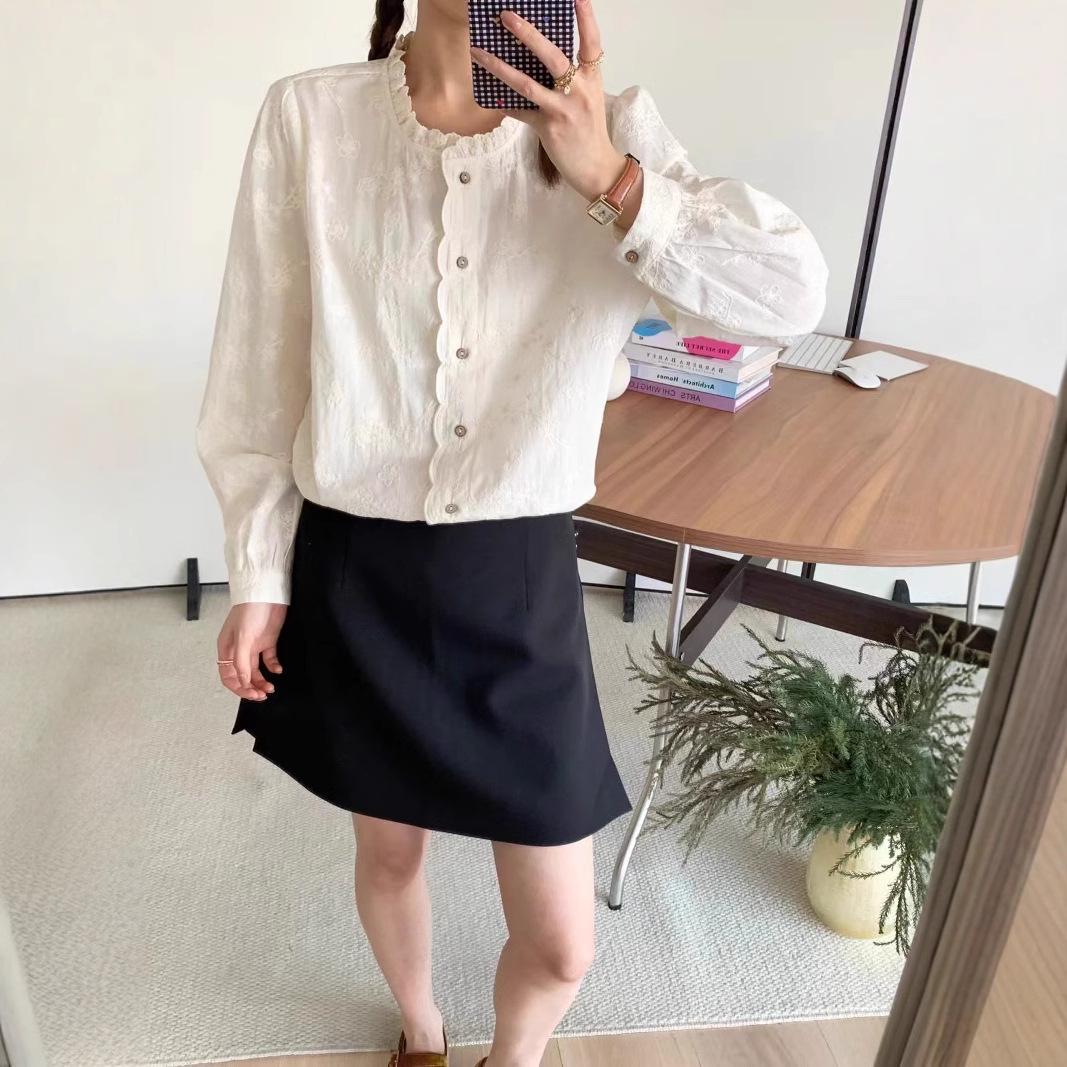 LANEIGE High-End Korean Embroidered Ruffle Collar Long Sleeve Shirt for Women - 2025 Spring Collection Medium білий
LANEIGE High-End Korean Embroidered Ruffle Collar Long Sleeve Shirt for Women - 2025 Spring Collection Medium білий