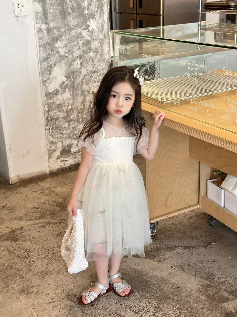 Girls Summer Embroidered Floral Cute Dress Girls Korean Style Princess Puff Net Lace Princess Dress 130cm перлинний
Girls Summer Embroidered Floral Cute Dress Girls Korean Style Princess Puff Net Lace Princess Dress 130cm перлинний