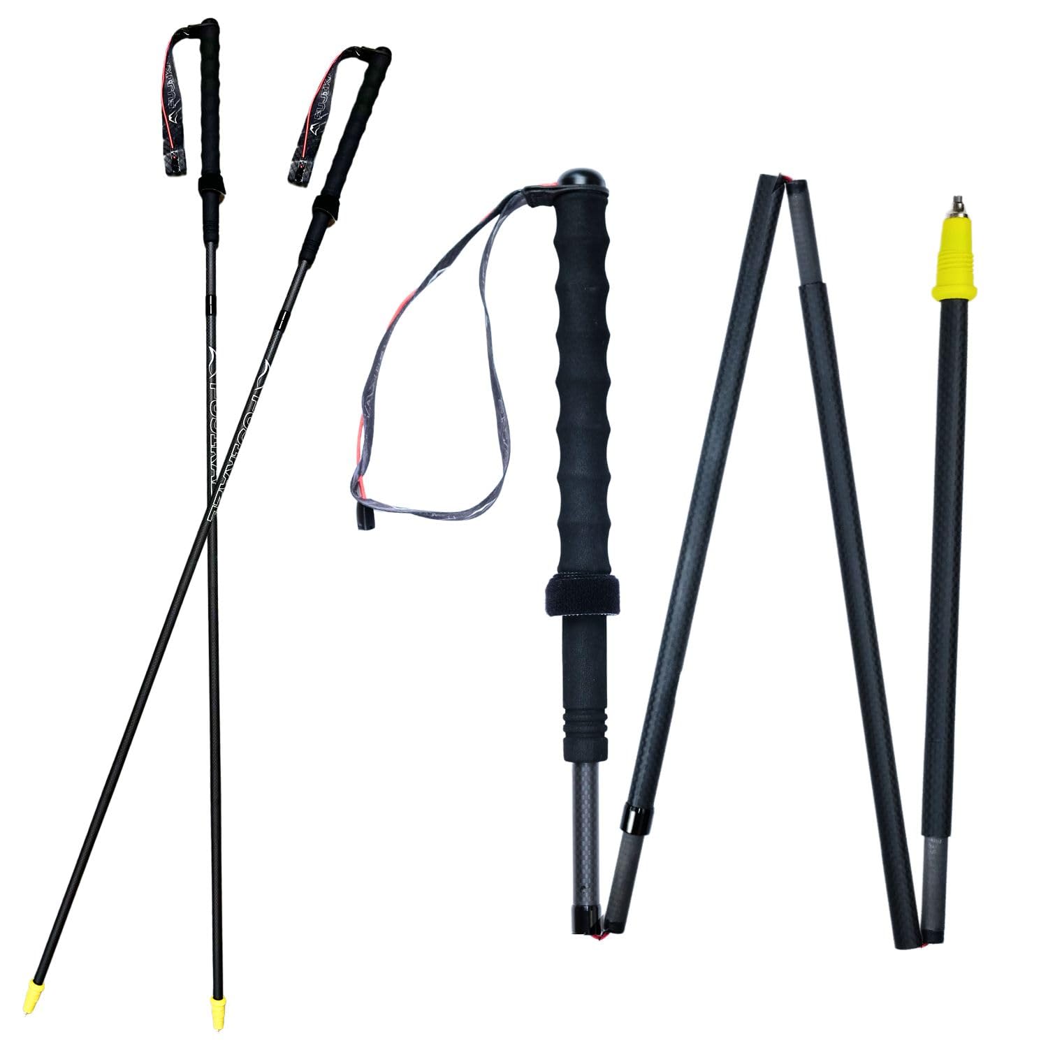 FUJIKAZE Trail Running Poles, Trail Running Poles, Made of 3K Carbon, 4-Stage Folding, Ultra Lightweight at 144g, Compact, Quick Assembly, Quick
FUJIKAZE Trail Running Poles, Trail Running Poles, Made of 3K Carbon, 4-Stage Folding, Ultra Lightweight at 144g, Compact, Quick Assembly, Quick