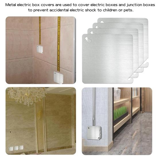Yousheng 4Pcs Metal Electrical Box Cover Plates Corrosive Resistant Universal Design Simple Installation Electric Junction Box Cover Plates 4pcs
Yousheng 4Pcs Metal Electrical Box Cover Plates Corrosive Resistant Universal Design Simple Installation Electric Junction Box Cover Plates 4pcs