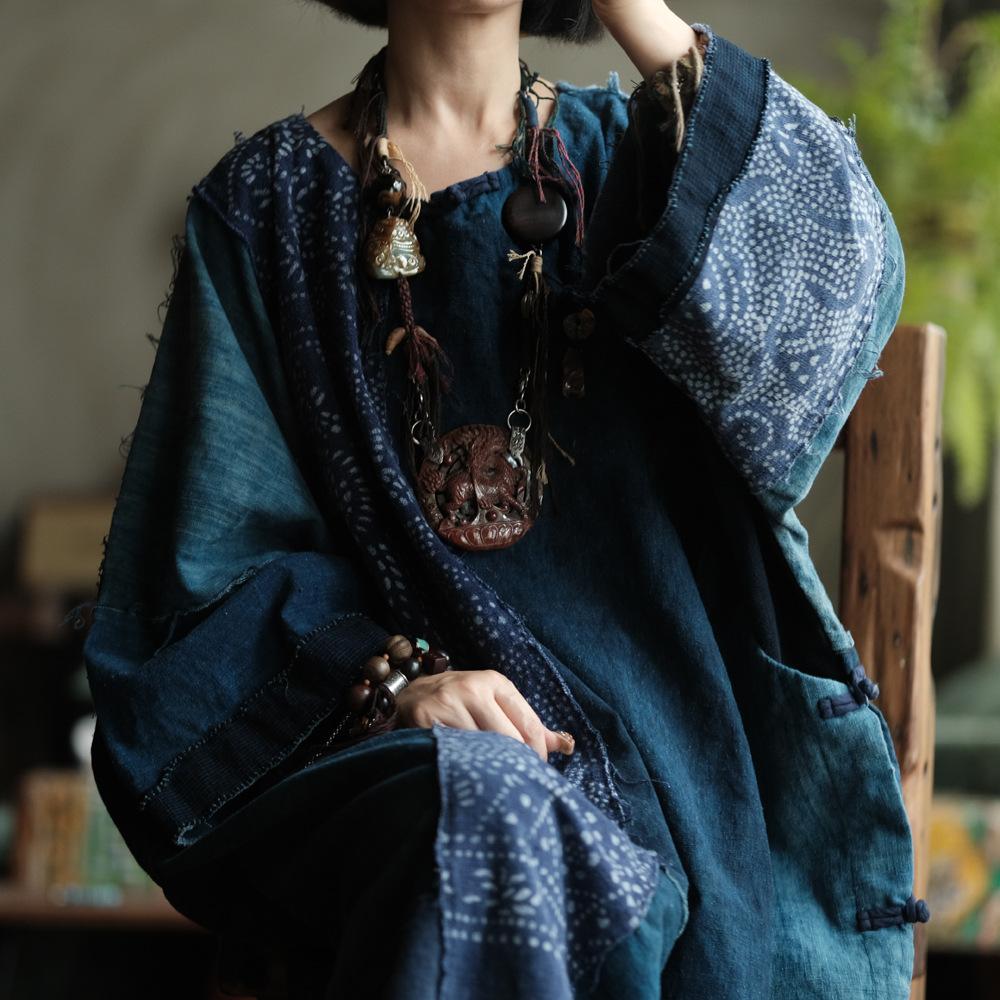 Johnature Women Vintage Patchwork Dress O-Neck Seven Sleeve Autumn Blue Print Floral Chinese Style Dress One Size синий
Johnature Women Vintage Patchwork Dress O-Neck Seven Sleeve Autumn Blue Print Floral Chinese Style Dress One Size синий