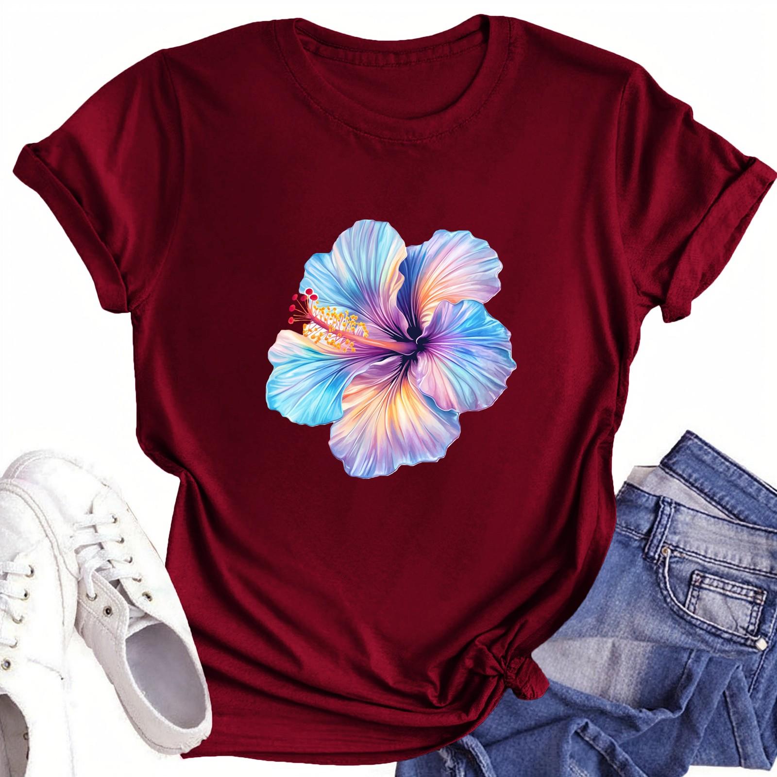 Футболки с короткими рукавами для женщин, модные топы, легкие и мягкие повседневные летние наряды, одежда XL винный
Футболки с короткими рукавами для женщин, модные топы, легкие и мягкие повседневные летние наряды, одежда XL винный