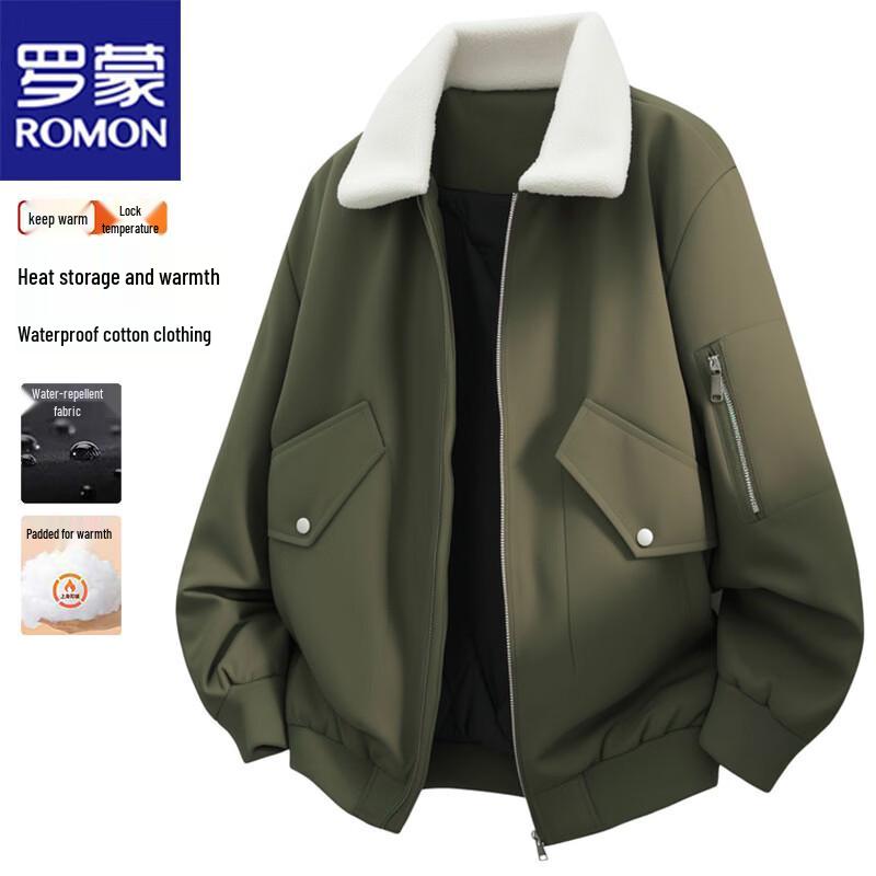 ROMON Men s Lamb Fleece Lapel Warm Jacket XL
ROMON Men s Lamb Fleece Lapel Warm Jacket XL