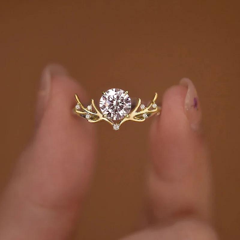 Antlers inlaid with zircon design, fashionable and personalized women s ring, elegant and trendy, sparkling dress accessories 6
Antlers inlaid with zircon design, fashionable and personalized women s ring, elegant and trendy, sparkling dress accessories 6