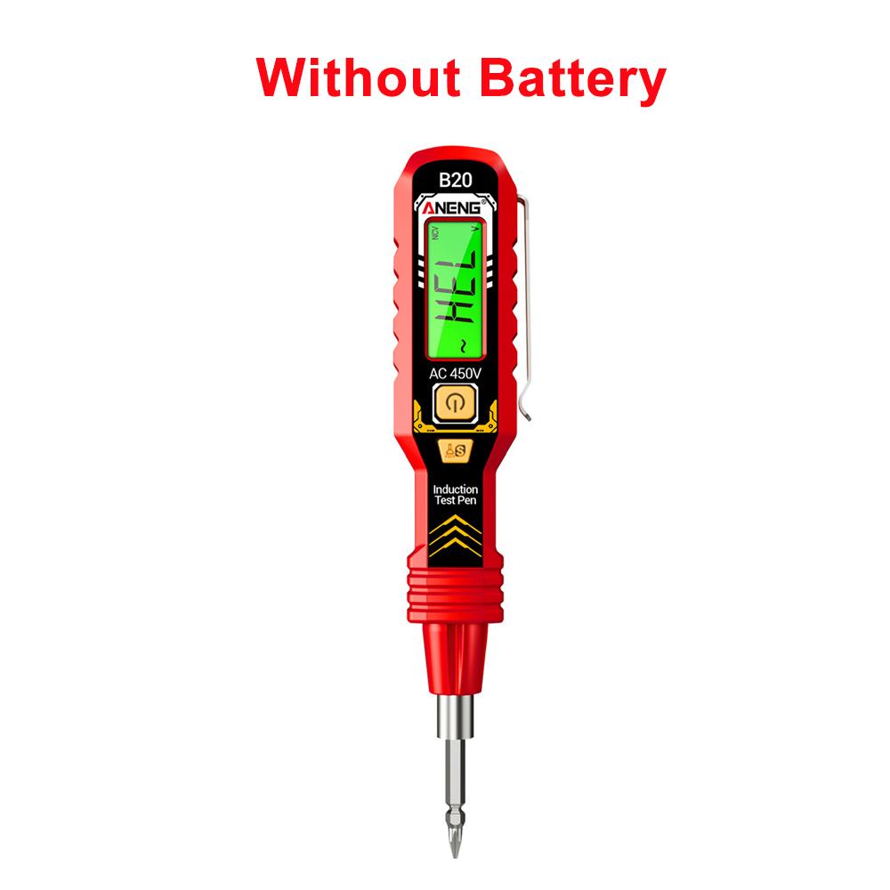 ANENG B20 Double Head Screwdriver Smart Recognion 11V~ 450V AC Voltage Detection Dual-use Slotted Cross Digital Meter Tester Pen Red
ANENG B20 Double Head Screwdriver Smart Recognion 11V~ 450V AC Voltage Detection Dual-use Slotted Cross Digital Meter Tester Pen Red
