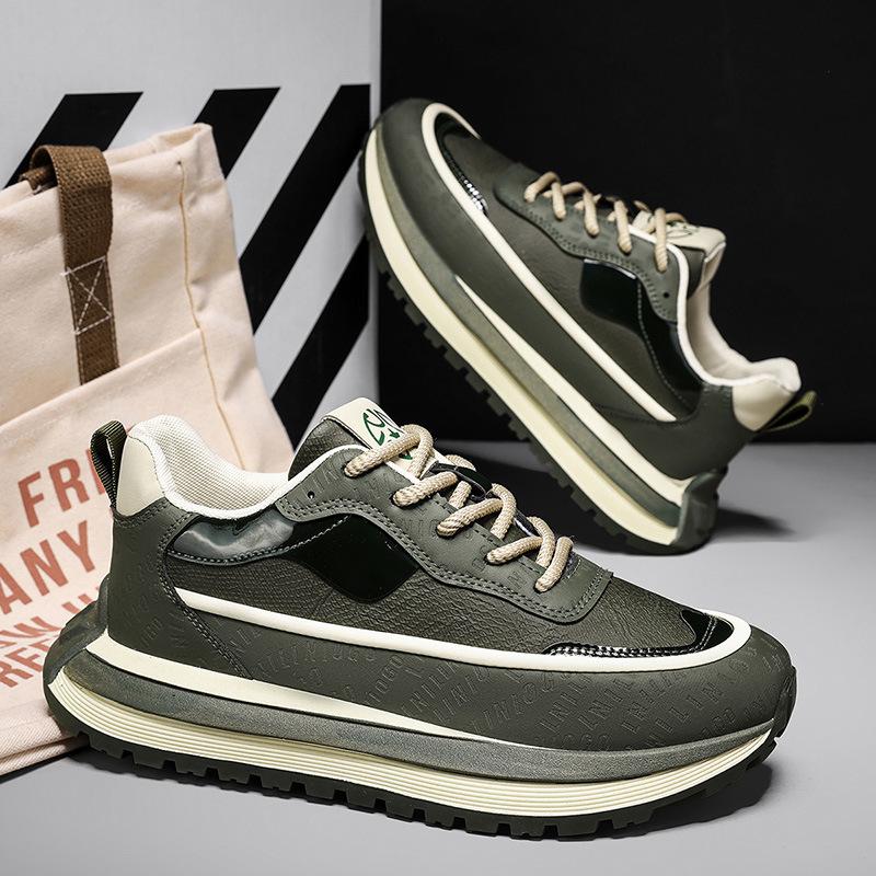 Men s shoes spring and autumn tide brand versatile student casual leather surface sports running thick sole heightening Internet celebrity dad tide s 39
Men s shoes spring and autumn tide brand versatile student casual leather surface sports running thick sole heightening Internet celebrity dad tide s 39